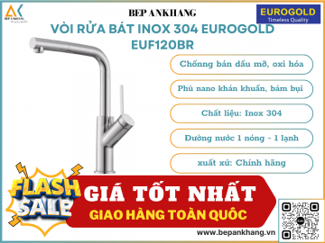 Vòi rửa bát inox 304 Eurogold EUF120BR